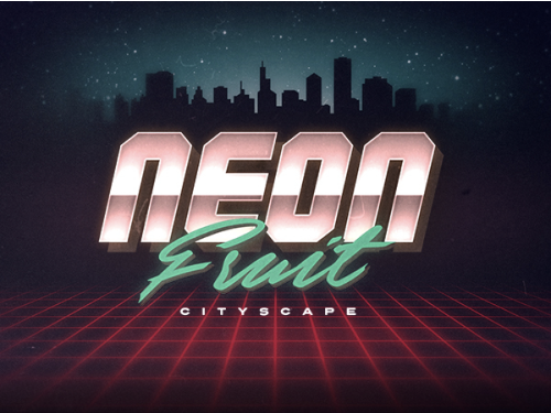 네온 프룻 시티스케이프 Neon Fruit Cityscape