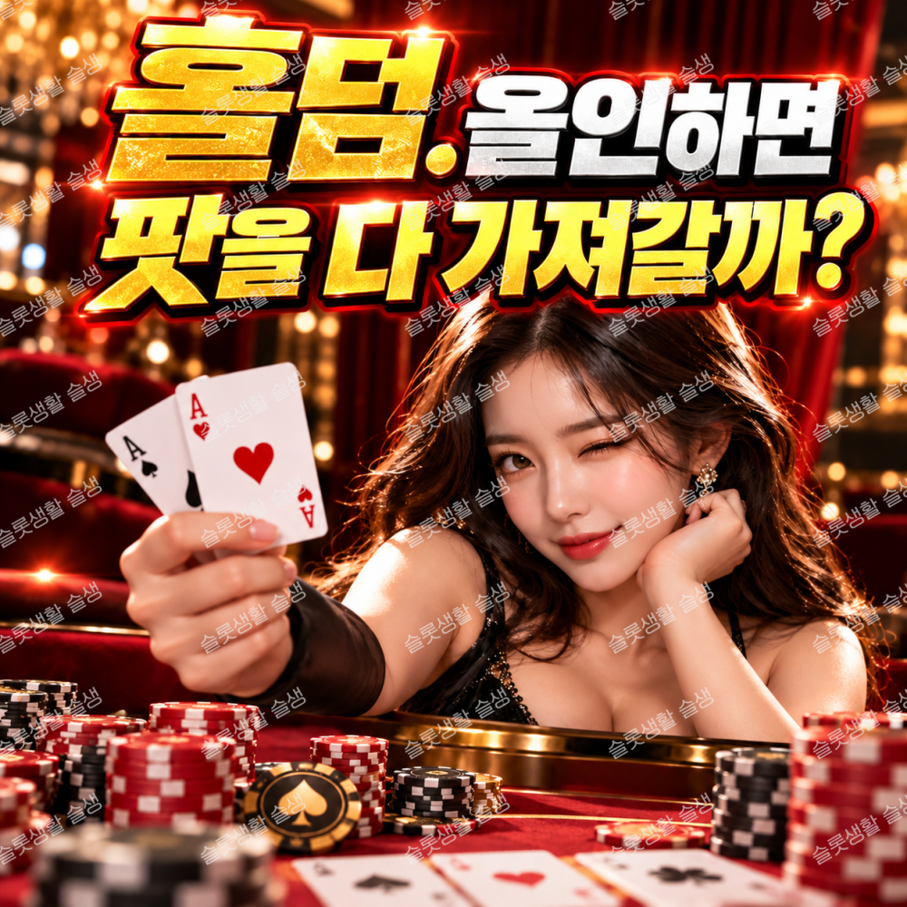 텍사스 홀덤의 프리플랍부터 쇼다운까지의 진행 순서와 올인 후 메인팟 및 사이드팟 정산 방식